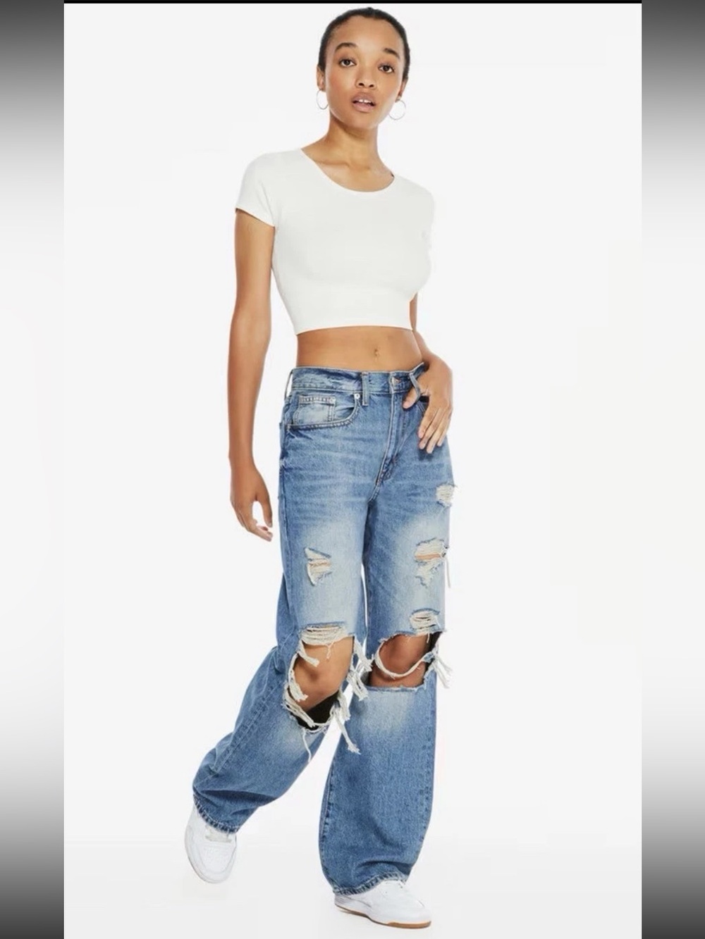 Aeropostale Low Rise Skater Denim Jeans Distressed Baggy Aero Y2K Woman’s SZ.2